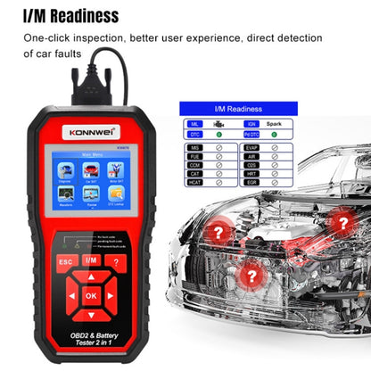 KONNWEI KW870 Diagnóstico OBD2 y Probador de Batería 2 en 1