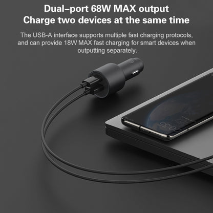 Xiaomi CC07ZM Cargador de coche compacto 68W USB A USB-C