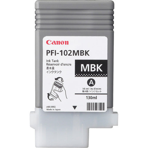 Canon PFI-102MBK Tanque de Tinta Negra Mate 130 ml 2 unidades para impresora