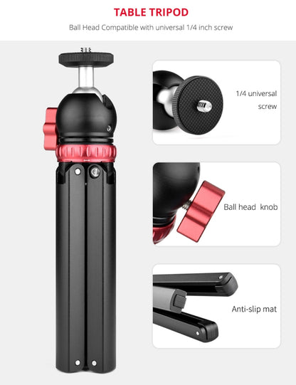 YELANGU T1 YLG1202A Mini Trípode Escritorio Cabezal360Grados