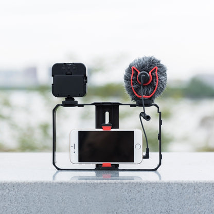 YELANGU PC202 YLG1801B Kit Vlogging Luz LED Micrófono