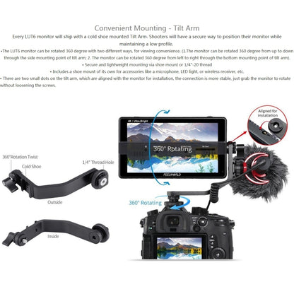FEELWORLD LUT6 Monitor de Cámara 6 Pulgadas 2600 nits