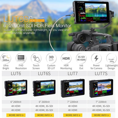 FEELWORLD LUT6S Monitor De Campo 6 Pulgadas IPS 2600 Nits