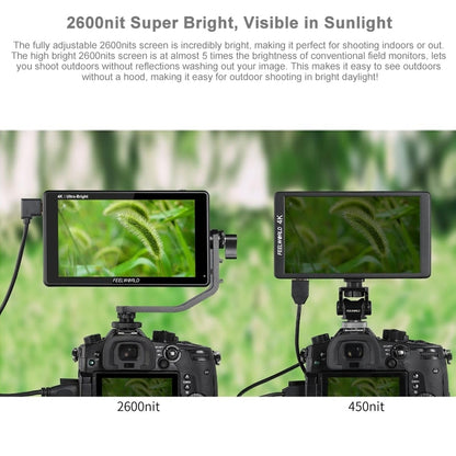 FEELWORLD LUT6S Monitor De Campo 6 Pulgadas IPS 2600 Nits