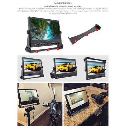 SEETEC P133-9HSD Monitor De Campo Para Cámara Full HD IPS