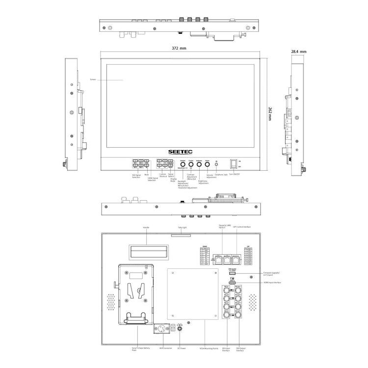 SEETEC ATEM156S Monitor De Transmisión Multicámara 3G-SDI 15,6 Pulgadas
