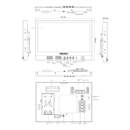 SEETEC ATEM156S Monitor De Transmisión Multicámara 3G-SDI 15,6 Pulgadas