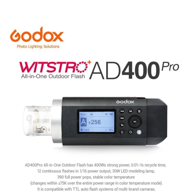 Godox AD400 Pro Speedlite Inalámbrico 2.4 GHz Exterior