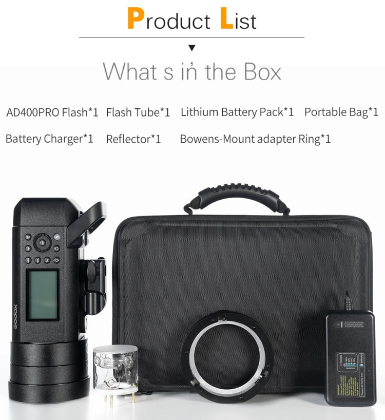 Godox AD400 Pro Speedlite Inalámbrico 2.4 GHz Exterior