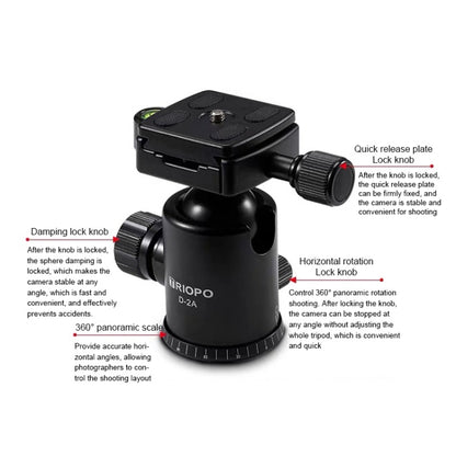 TRIOPO D-2A Trípode Aluminio Rotación 360 Grados 36mm