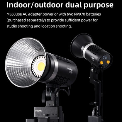 Godox ML60 Luz LED De Estudio 60W 5600K Para Fotografía Video