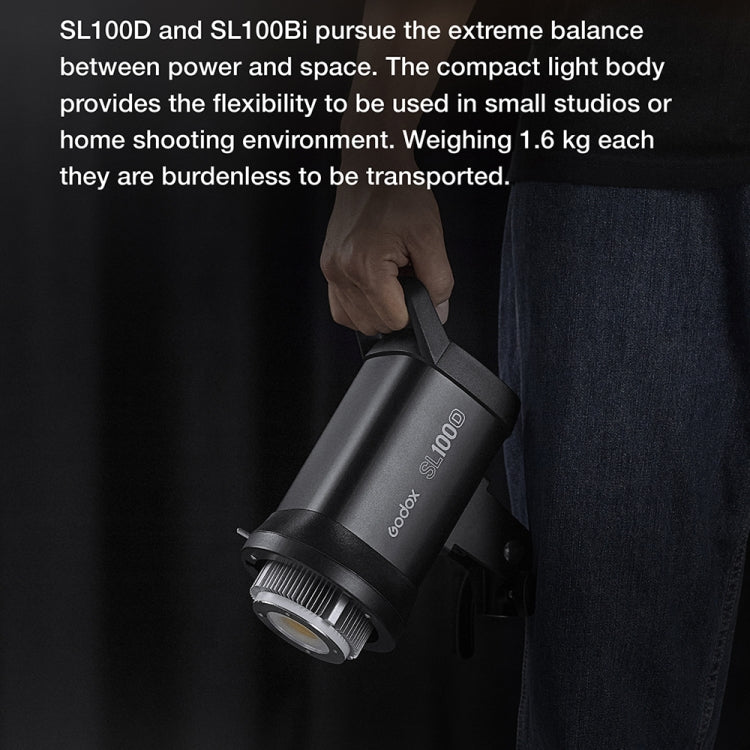 Godox SL100D Luz LED de Estudio 100W 5600K Ventilador Silencioso Montura Bowens