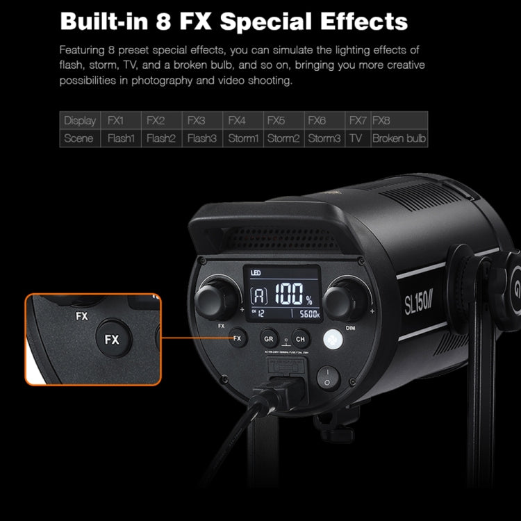 Godox SL150II Luz LED Estudio 5600K 150W Para Fotografía Y Video