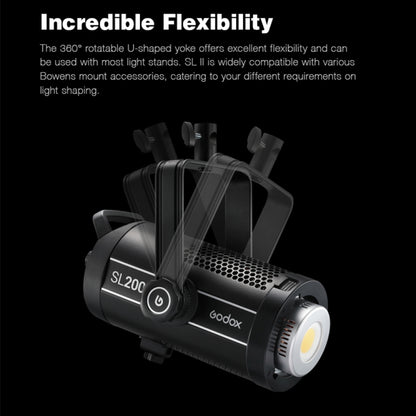 Godox SL200II Luz LED de Estudio 200W 5600K Silenciosa