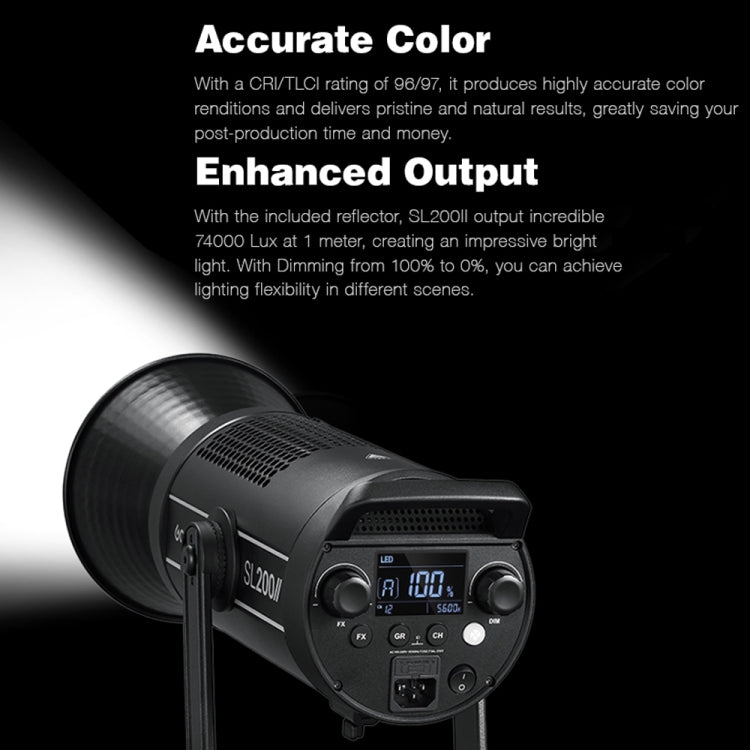 Godox SL200II Luz LED de Estudio 200W 5600K Silenciosa