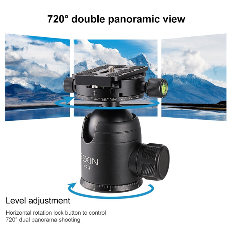 BEXIN RC334 Trípode de Cámara Portátil Plegable Fibra de Carbono Ligera K44