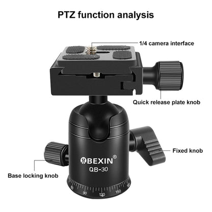 BEIXIN QB-30 Cabeza De Bola Panorámica Rotación 360 Grados