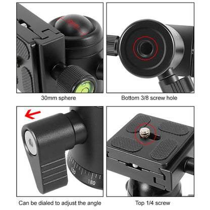 BEIXIN QB-30 Cabeza De Bola Panorámica Rotación 360 Grados