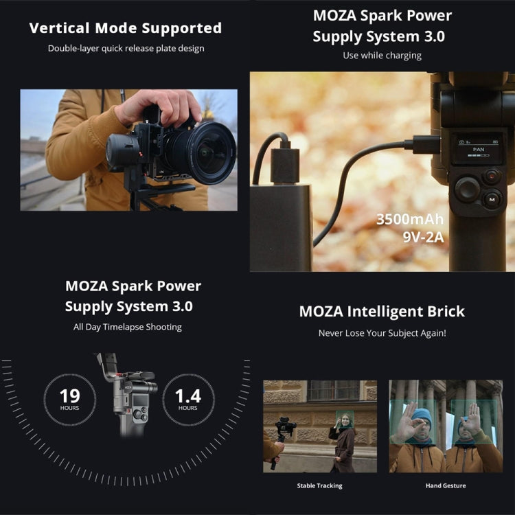 MOZA AirCross 3 Estabilizador de Cardán 3,2 kg para DSLR