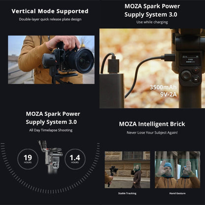 MOZA AirCross 3 Estabilizador de Cardán 3,2 kg para DSLR