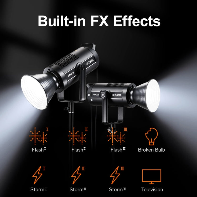 Godox SL200III Luz LED Video 215W 5600K Control Brillo 0-100