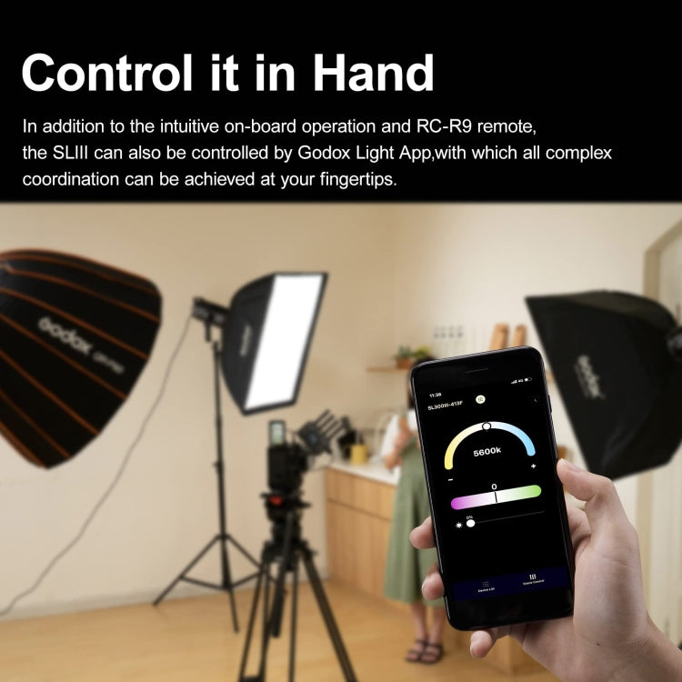 Godox SL200III Luz LED Video 215W 5600K Control Brillo 0-100