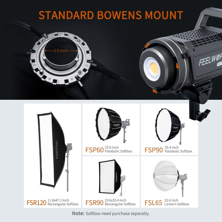 FEELWORLD FL125B Luz De Video Luminaria LED Bicolor 125W Control Bluetooth