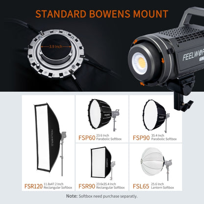 FEELWORLD FL125B Luz De Video Luminaria LED Bicolor 125W Control Bluetooth