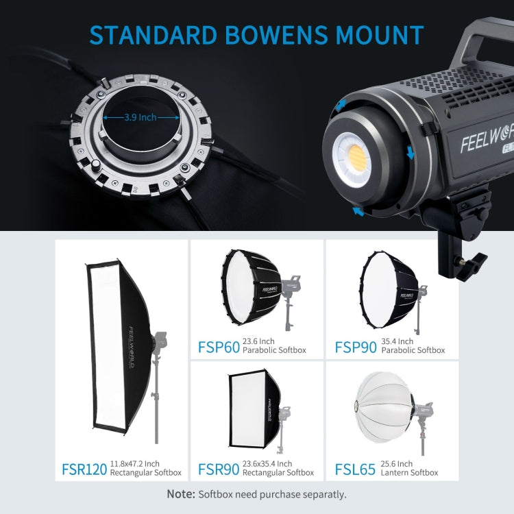 FEELWORLD FL125D Luz de Video LED 125W Bluetooth App Control