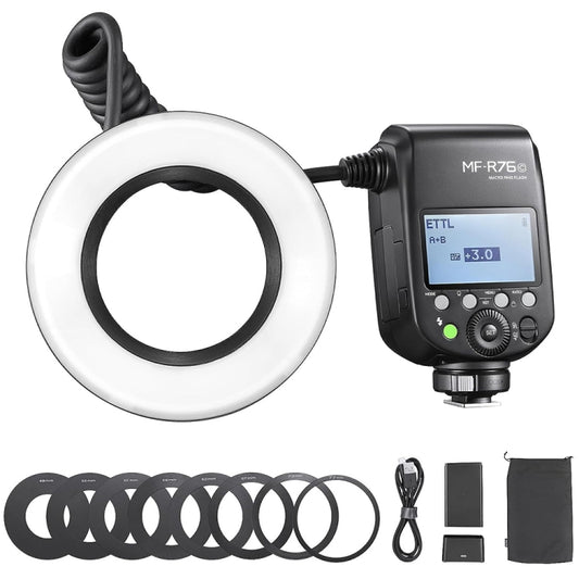 Godox MF-R76C TTL Flash Anular Macro para Canon Profesional