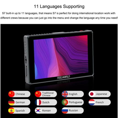 FEELWORLD S7 Monitor De Campo 7 Pulgadas 1600nit Profesional