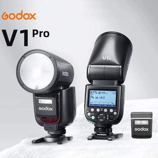 Godox V1Pro TTL Flash de Cámara GN 42m Cabezal Redondo