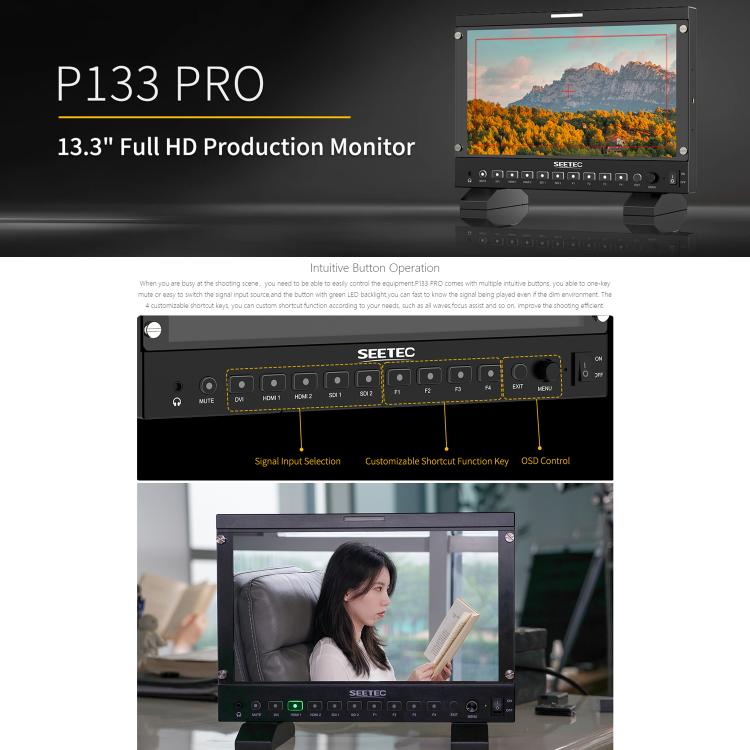 SEETEC P133 PRO Monitor De Transmisión 13,3 FullHD 1000 Nits