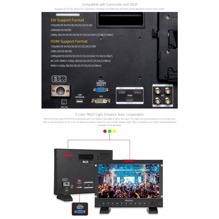 SEETEC P133 PRO Monitor De Transmisión 13,3 FullHD 1000 Nits