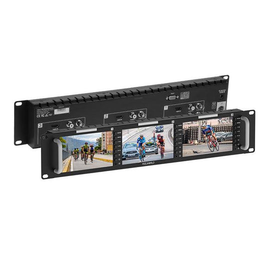 FEELWORLD T51 PLUS-H Monitor 5,5 Pulgadas Rack Triple 2RU HDMI SDI AV