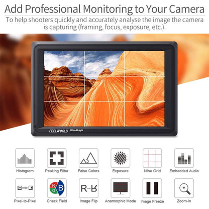 FEELWORLD FW279S Monitor De Campo 7 Pulgadas 2200Nit