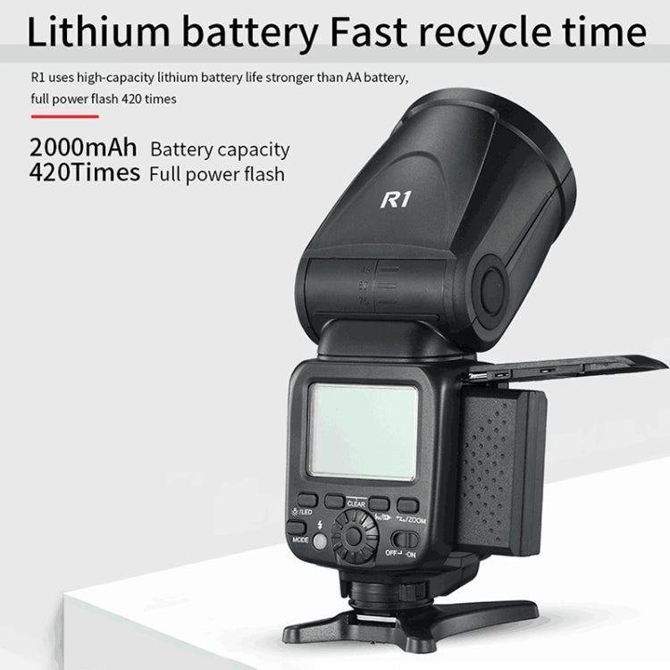 TRIOPO R1 76WS Speedlite TTL para DSLR 1/8000s Alta Velocidad