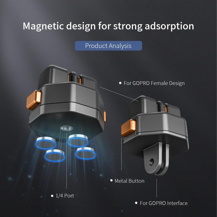 STARTRC VCR Snap-Mag Base Mount GoPro Liberación Magnética
