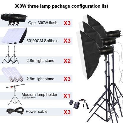 TRIOPO Oubao TTR300W Softbox Estudio 60x90cm Kit Completo