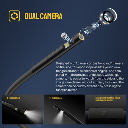 Ulefone Endoscope E2 Endoscopio Digital IP67 1MP 2m Cable Negro