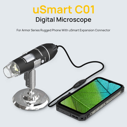 Ulefone uSmart C01 Microscopio Digital Con Cable 50x-1000x 8 LED Ajustables