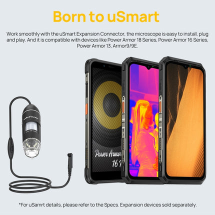 Ulefone uSmart C01 Microscopio Digital Con Cable 50x-1000x 8 LED Ajustables