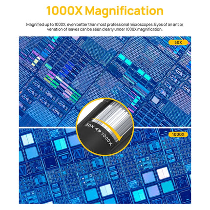 Ulefone uSmart C01 Microscopio Digital Con Cable 50x-1000x 8 LED Ajustables