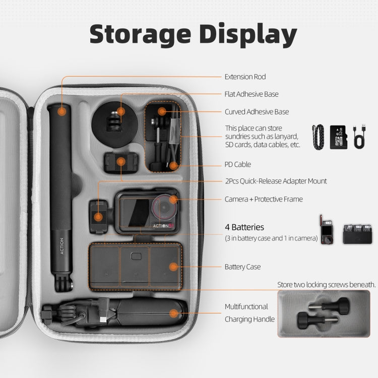 DJI Osmo Action Estuche Transporte 5 Pro 4 3 Gran Capacidad