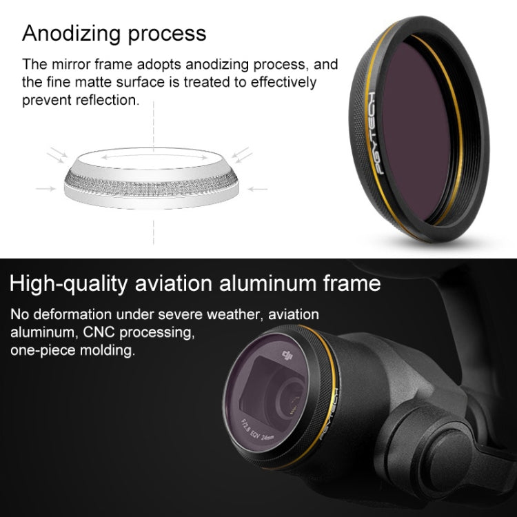 PGYTECH X4S-HD ND64 Filtro de Lente para DJI Inspire 2 Drone