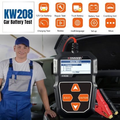 KONNWEI KW208 Probador De Batería Pantalla TFT Color