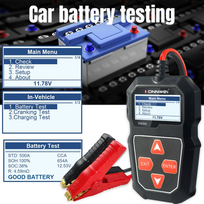 KONNWEI KW208 Probador De Batería Pantalla TFT Color