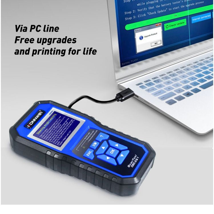 KONNWEI KW450 Probador De Batería Con TFT 2,8 Color Azul