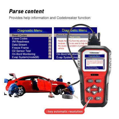 KONNWEI KW860 Probador De Batería Para Coche Pantalla 2,8
