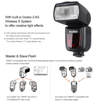 Godox V860IIF Flash Inalámbrico HSS 1/8000s Fujifilm